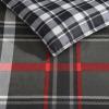 imageEddie Bauer  Twin Duvet Cover Reversible Bedding Set with Matching Shams Cozy Home Decor Willow Plaid Grey TwinGrey