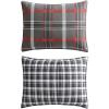 imageEddie Bauer  Twin Duvet Cover Reversible Bedding Set with Matching Shams Cozy Home Decor Willow Plaid Grey TwinGrey