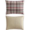 imageEddie Bauer  Twin Duvet Cover Reversible Bedding Set with Matching Shams Cozy Home Decor Willow Plaid Grey TwinRed