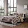 imageEddie Bauer  Twin Duvet Cover Reversible Bedding Set with Matching Shams Cozy Home Decor Willow Plaid Grey TwinRed