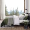 imageEddie Bauer Twin Comforter Set Reversible Bedding with Matching Shams Casual Home Decor for All Seasons Skyline Stripe Green TwinSkyline Stripe Green