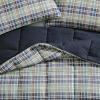 imageEddie Bauer Twin Comforter Set Reversible Microsuede Bedding with Matching Shams Casual Home Decor Rugged Plaid Brown TwinRugged Navy