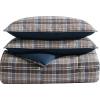 imageEddie Bauer Twin Comforter Set Reversible Microsuede Bedding with Matching Shams Casual Home Decor Rugged Plaid Brown TwinRugged Plaid Brown