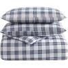 imageEddie Bauer Twin Duvet Cover Set Cotton Bedding Set with Matching Shams Casual Home Dcor Ticking Stripe Navy TwinBasic Plaid Navy