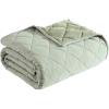 imageEddie Bauer  Twin Blanket Soft ampamp Cozy Bedding Quilted Home Decor Classic Solid Grey TwinGreen