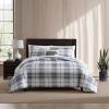 imageEddie Bauer  Twin Comforter Set Reversible Cotton Bedding with Matching Sham Plaid Home Decor for All Seasons Alder GreyRed TwinAlder BlueGrey