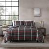 imageEddie Bauer  Twin Duvet Cover Reversible Bedding Set with Matching Shams Cozy Home Decor Willow Plaid Grey TwinGrey