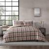 imageEddie Bauer  Twin Duvet Cover Reversible Bedding Set with Matching Shams Cozy Home Decor Willow Plaid Grey TwinRed