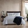 imageEddie Bauer Twin Duvet Cover Set Cotton Bedding Set with Matching Shams Casual Home Dcor Ticking Stripe Navy TwinBasic Plaid Navy