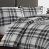 imageEddie Bauer  Twin Comforter Set Cotton Reversible Bedding with Matching Sham Plaid Home Decor for All Seasons Coal Creek Grey TwinGrey