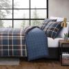 imageEddie Bauer  Twin Duvet Cover Reversible Bedding Set with Matching Shams Cozy Home Decor Shasta Lake Navy TwinNavy