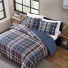 imageEddie Bauer  Twin Duvet Cover Reversible Bedding Set with Matching Shams Cozy Home Decor Shasta Lake Navy TwinNavy