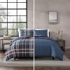 imageEddie Bauer  Twin Duvet Cover Reversible Bedding Set with Matching Shams Cozy Home Decor Shasta Lake Navy TwinNavy