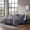 imageEddie Bauer  Twin Duvet Cover Reversible Bedding Set with Matching Shams Cozy Home Decor Shasta Lake Navy TwinNavy