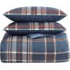 imageEddie Bauer  Twin Duvet Cover Reversible Bedding Set with Matching Shams Cozy Home Decor Shasta Lake Navy TwinNavy