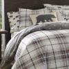 imageEddie Bauer  Twin Duvet Cover Set Cotton Reversible Bedding with Matching Sham Plaid Home Decor for All Seasons Alder CharcoalRed TwinAlder CharcoalRed