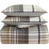 imageEddie Bauer  Twin Duvet Cover Set Reversible Microsuede Bedding Set with Matching Shams Casual Home Decor Normandy Plaid Black TwinBlack