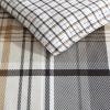 imageEddie Bauer  Twin Duvet Cover Set Reversible Microsuede Bedding Set with Matching Shams Casual Home Decor Normandy Plaid Black TwinBlack