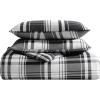 imageEddie Bauer  FullQueen Comforter Set Super Soft Reversible Bedding with Matching Shams Plaid Home Decor OekoTex Certified Saddle Mountain Plaid Black FullQueenSaddle Mountain Plaid Black