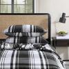 imageEddie Bauer  FullQueen Comforter Set Super Soft Reversible Bedding with Matching Shams Plaid Home Decor OekoTex Certified Saddle Mountain Plaid Black FullQueenSaddle Mountain Plaid Black