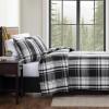 imageEddie Bauer  FullQueen Comforter Set Super Soft Reversible Bedding with Matching Shams Plaid Home Decor OekoTex Certified Saddle Mountain Plaid Black FullQueenSaddle Mountain Plaid Black