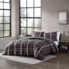 imageEddie Bauer  Twin Comforter Set Reversible Plaid Bedding with Matching Sham Home Decor for Colder Months Willow Dark Grey TwinWillow Plaid Grey