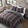 imageEddie Bauer  Twin Comforter Set Reversible Plaid Bedding with Matching Sham Home Decor for Colder Months Willow Dark Grey TwinWillow Plaid Grey