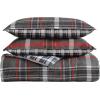 imageEddie Bauer  Twin Comforter Set Reversible Plaid Bedding with Matching Sham Home Decor for Colder Months Willow Dark Grey TwinWillow Plaid Grey