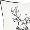 imageEddie Bauer Home Throw Pillow with Zipper Closure Perfect Home Decor for Bed or Sofa 20quot x 20quot Cabin Plaid RedMorning Stag BlackWhite