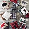 imageEddie Bauer Home Throw Pillow with Zipper Closure Perfect Home Decor for Bed or Sofa 20quot x 20quot Cabin Plaid RedPolar Bear GreyWhite