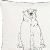 imageEddie Bauer Home Throw Pillow with Zipper Closure Perfect Home Decor for Bed or Sofa 20quot x 20quot Cabin Plaid RedPolar Bear GreyWhite