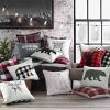 imageEddie Bauer Home Throw Pillow with Zipper Closure Perfect Home Decor for Bed or Sofa 20quot x 20quot Cabin Plaid RedPolar Bear GreyWhite