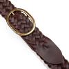 imageEddie Bauer Womens Casual Leather Belts with Durable Metal BuckleCenter Bar Woven  Brown