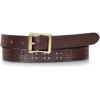 imageEddie Bauer Womens Casual Leather Belts with Durable Metal BucklePerforated Pattern  Brown