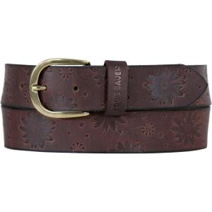 imageEddie Bauer Womens Casual Leather Belts with Durable Metal BuckleFloral Tooled  Brown