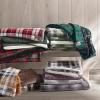 imageEddie Bauer  Throw Blanket Brushed Fleece Bedding with Sherpa Reverse Soft ampamp Cozy Home Decor for Bed or Couch Fair Isle Khaki 50quot x 70quotNordic Plaid Purple