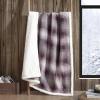 imageEddie Bauer  Throw Blanket Brushed Fleece Bedding with Sherpa Reverse Soft ampamp Cozy Home Decor for Bed or Couch Fair Isle Khaki 50quot x 70quotNordic Plaid Purple