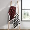 imageEddie Bauer  Throw Blanket Reversible Sherpa Fleece Bedding Buffalo Plaid Home Decor for All Seasons Black Check ThrowBlack Check