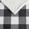 imageEddie Bauer  Throw Blanket Reversible Sherpa Fleece Bedding Buffalo Plaid Home Decor for All Seasons Black Check ThrowBlack Check