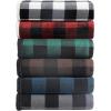 imageEddie Bauer  Throw Blanket Reversible Sherpa Fleece Bedding Buffalo Plaid Home Decor for All Seasons Black Check ThrowBrownBlack