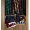 imageEddie Bauer  Throw Blanket Reversible Sherpa Fleece Bedding Buffalo Plaid Home Decor for All Seasons Black Check ThrowBrownBlack