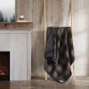 imageEddie Bauer  Throw Blanket Reversible Sherpa Fleece Bedding Buffalo Plaid Home Decor for All Seasons Black Check ThrowBrownBlack