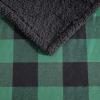 imageEddie Bauer  Throw Blanket Reversible Sherpa Fleece Bedding Buffalo Plaid Home Decor for All Seasons Black Check ThrowGreenBlack