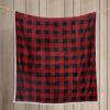 imageEddie Bauer  Throw Blanket Reversible Sherpa Fleece Bedding Buffalo Plaid Home Decor for All Seasons Black Check ThrowRed Check