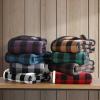 imageEddie Bauer  Throw Blanket Reversible Sherpa Fleece Bedding Buffalo Plaid Home Decor for All Seasons Black Check ThrowRed Check