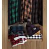 imageEddie Bauer  Throw Blanket Reversible Sherpa Fleece Bedding Buffalo Plaid Home Decor for All Seasons Black Check ThrowRed Check
