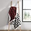 imageEddie Bauer  Throw Blanket Reversible Sherpa Fleece Bedding Buffalo Plaid Home Decor for All Seasons Black Check ThrowRed Check
