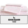imageEddie Bauer Kids  Twin Sheets StainResistant Toddler Bedding with Matching Shams Super Soft Ideal Girl Room Essentials Little Stripe Pink TwinLittle Stripe Pink