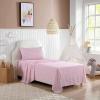 imageEddie Bauer Kids  Twin Sheets StainResistant Toddler Bedding with Matching Shams Super Soft Ideal Girl Room Essentials Little Stripe Pink TwinPoppy Plaid