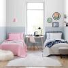 imageEddie Bauer Kids  Twin Sheets StainResistant Toddler Bedding with Matching Shams Super Soft Ideal Girl Room Essentials Little Stripe Pink TwinPoppy Plaid